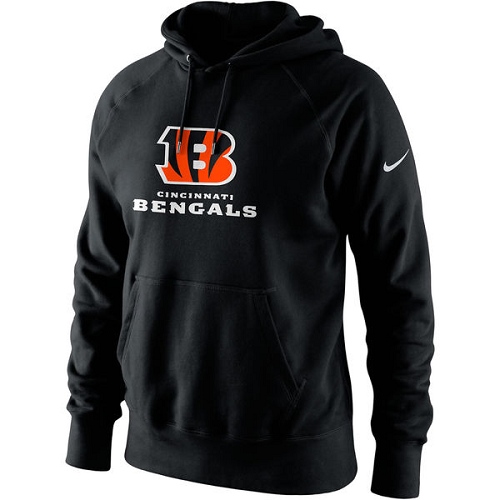 NFL Men's Cincinnati Bengals Nike Black Lockup Pullover Hoodie